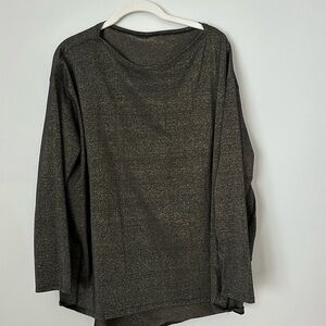 lululemon athletica Metallic Charcoal Long Sleeve Top